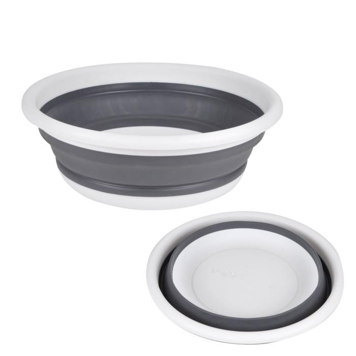 Bassine en Silicone "Rétractable" 9L Blanc & Anthracite | Bassine & Seau Bassine & Seau Bassine & Seau