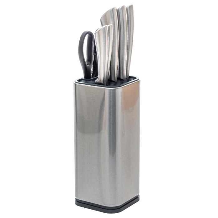 Bloc 5 Couteaux & Ciseaux "Inox" 36cm Argent | Couteau de Cuisine Couteau de Cuisine Argent