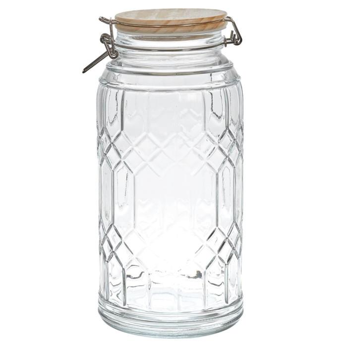 Bocal de Conservation "Bambou" 2,7L Transparent | Bocal en Verre Bocal en Verre Bocal en Verre