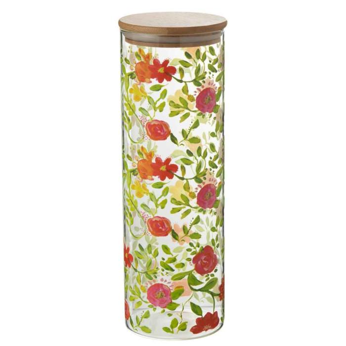 Bocal de Conservation "Floral" 1,9L Multicolore | Bocal en Verre Bocal en Verre Bocal en Verre