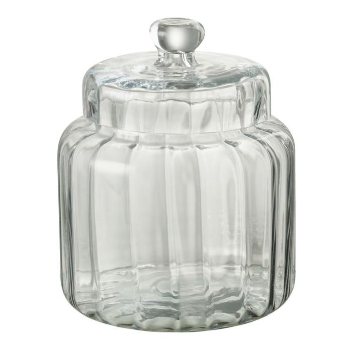 Bonbonnière en Verre "Elia" 23cm Transparent | Bonbonnière Boîtes de Rangement Bonbonnière