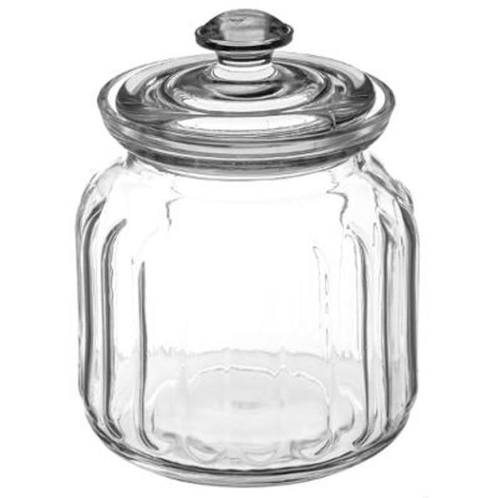 Bonbonnière en Verre "Viva" 15cm Transparent | Bonbonnière Boîtes de Rangement Bonbonnière