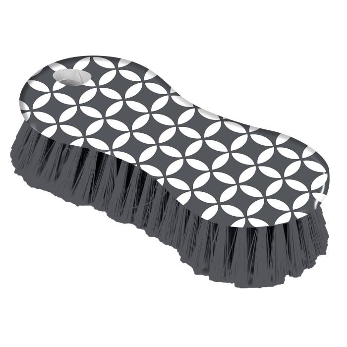 Brosse à Laver "Geoflower" 15cm Gris & Blanc | Accessoire de Nettoyage Accessoire de Nettoyage Accessoire de Nettoyage