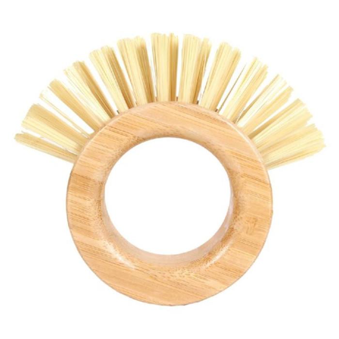 Brosse à Vaisselle Ronde "Bambou" 12cm Naturel | Accessoire de Nettoyage Accessoire de Nettoyage Accessoire de Nettoyage