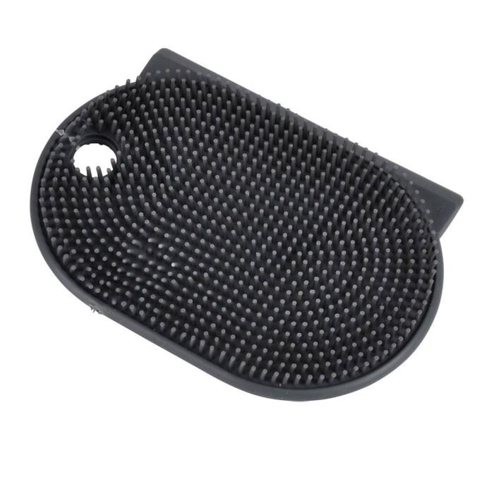 Brosse Multifonction Silicone "Plate" 12cm Anthracite | Accessoire de Nettoyage Accessoire de Nettoyage Accessoire de Nettoyage