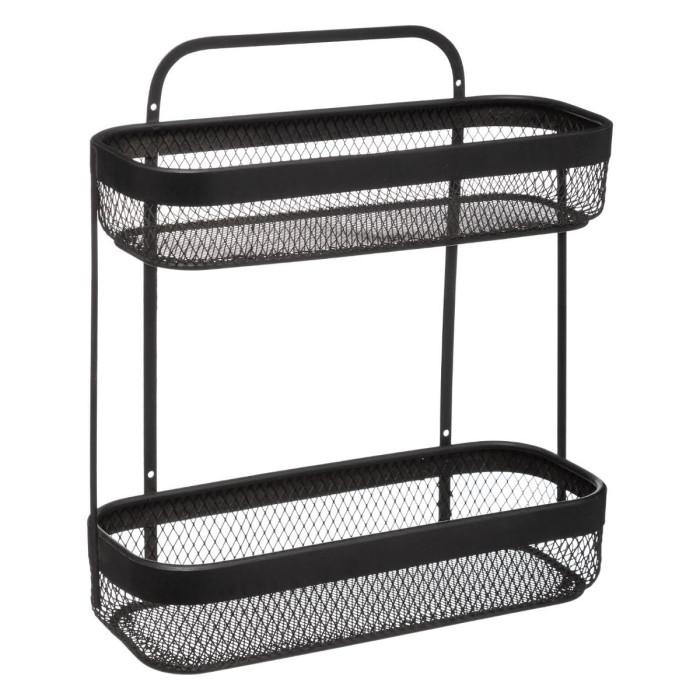 Étagère 2 Niveaux Design "Mayaj" 35cm Noir | Meuble Haut de Cuisine Cuisine & Bar Meuble Haut de Cuisine