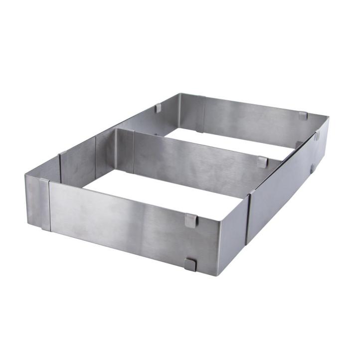 Cadre à Pâtisserie Inox "Extensible" 44cm Argent | Cercle à Pâtisserie & Emporte-Pièce Cercle à Pâtisserie & Emporte-Pièce Argent