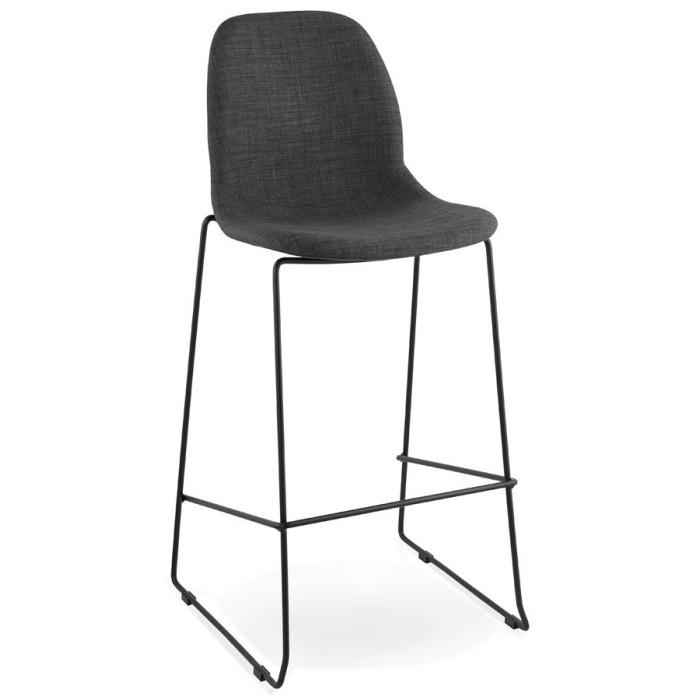 Chaise de Bar Tissu "Verno" 112cm Gris Foncé | Tabouret de bar Cuisine & Bar Gris Foncé