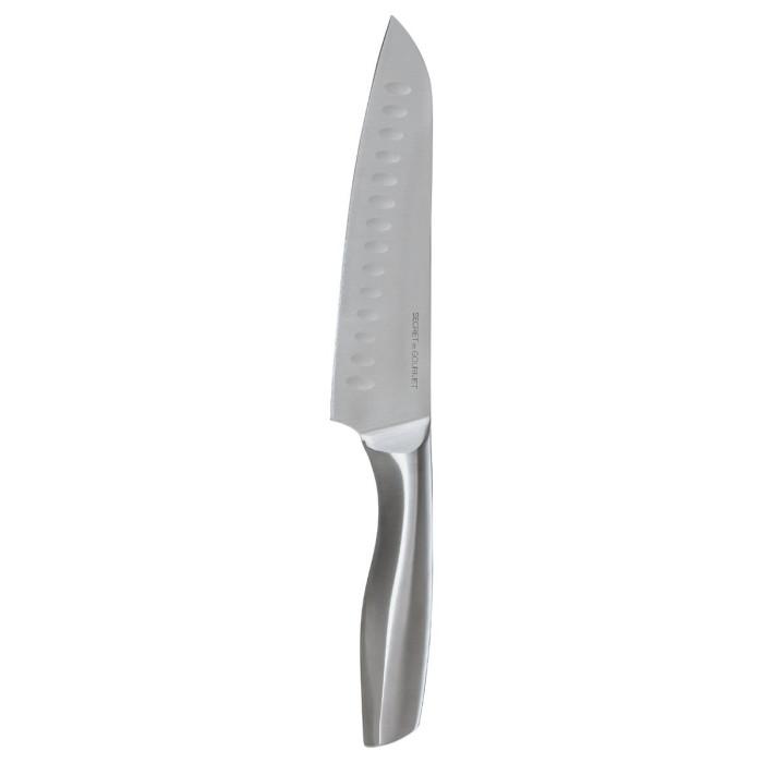 Couteau Santoku "Inox Forgé" 31cm Gris | Couteau de Cuisine Couteau de Cuisine Couteau de Cuisine