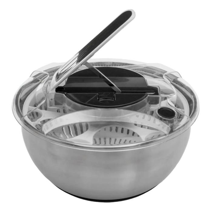 Essoreuse à Salade en Inox "Levier" 3,5L Argent | Essoreuse à Salade Essoreuse à Salade Argent