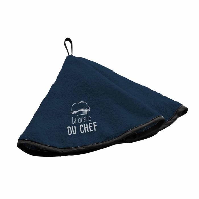 Essuie Main en Éponge "Toque" 60cm Bleu Marine | Torchon & Essuie Main Linge de Cuisine Bleu Marine