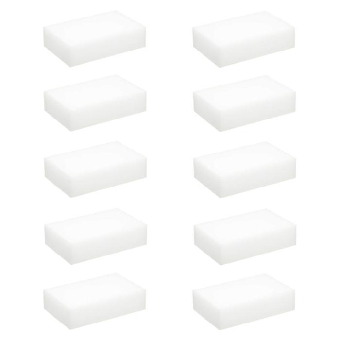 Lot de 10 Éponges Magiques "Gomme" 10cm Blanc | Accessoire de Nettoyage Accessoire de Nettoyage Accessoire de Nettoyage