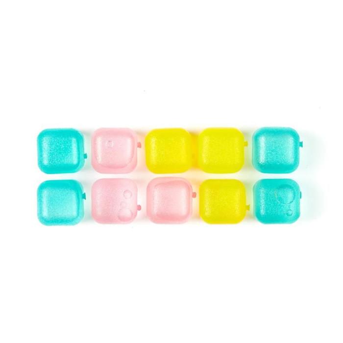 Lot de 10 Glaçons Réutilisables "Carrés" 2cm Multicolore | Rangement Frigo Conservation Multicolore