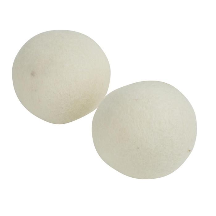 Lot de 2 Balles de Séchage "Laine" 7cm Blanc | Accessoire de Nettoyage Accessoire de Nettoyage Accessoire de Nettoyage