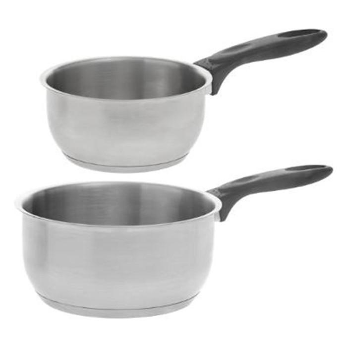 Lot de 2 Casseroles en Inox "Tyo" 35cm Argent | Casserole Casserole Argent