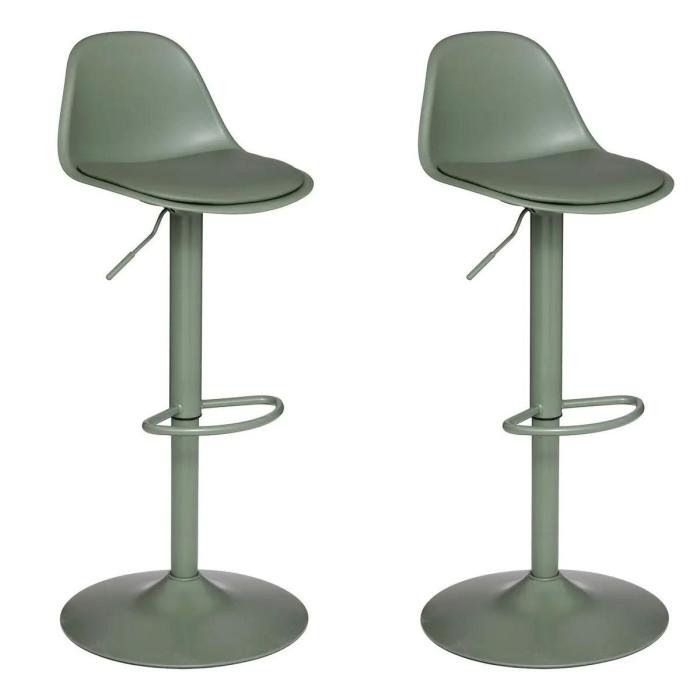 Lot de 2 Chaises de Bar Design "Aiko" 103cm Kaki | Tabouret de bar Cuisine & Bar Tabouret de bar