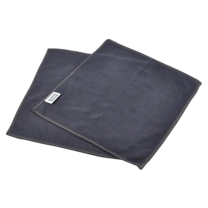 Lot de 2 Chiffons "Antistatiques" 30x30cm Anthracite | Chiffon Microfibre Chiffon Microfibre Anthracite