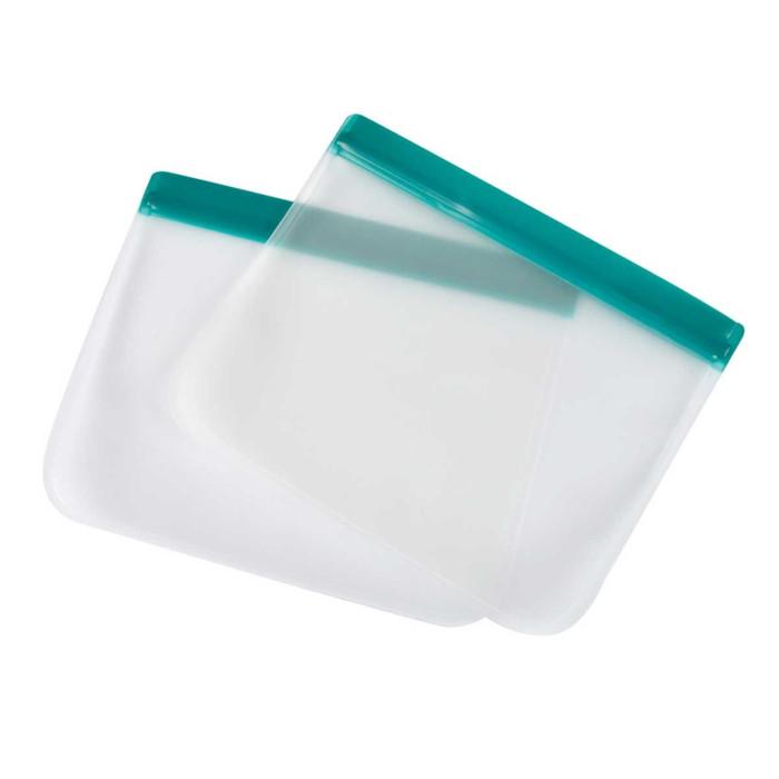 Lot de 2 Sacs Alimentaires "Réutilisables" 1L Transparent | Accessoire de Conservation Accessoire de Conservation Accessoire de Conservation