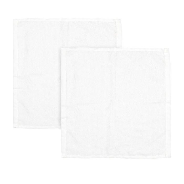 Lot de 2 Torchons "Microfibre" 30cm Blanc | Torchon & Essuie Main Linge de Cuisine Blanc