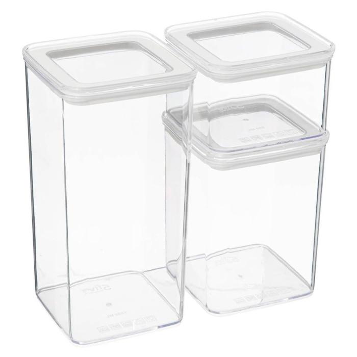 Lot de 3 Boîtes de Conservation "Eske" 3L Transparent | Boîte de Conservation Boîte de Conservation Boîte de Conservation