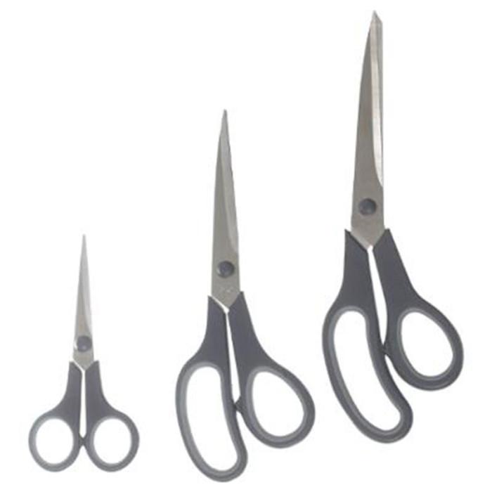 Lot de 3 Ciseaux "Multi-Usages" 25cm Gris | Petite Découpe Accessoire de Préparation Gris