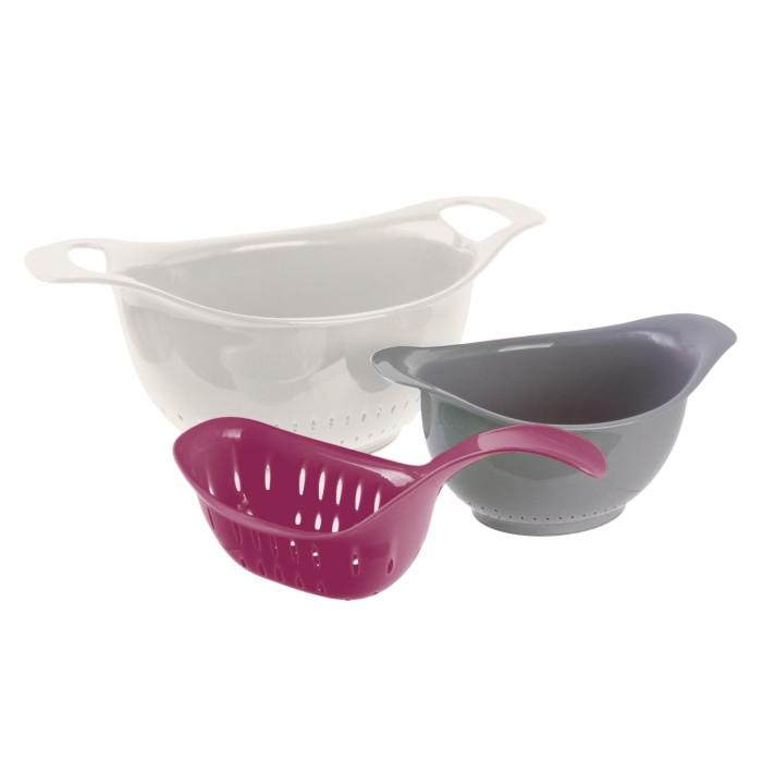 Lot de 3 Passoires "Cooking" 33cm Multicolore | Passoire, Chinois & Tamis Passoire, Chinois & Tamis Multicolore