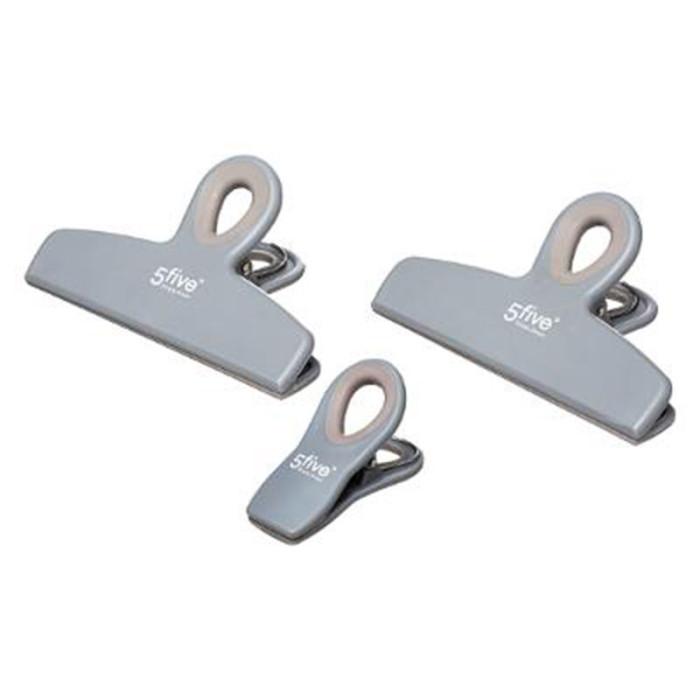 Lot de 3 Pinces Fermeture "Conservation" 13cm Gris | Accessoire de Conservation Accessoire de Conservation Accessoire de Conservation