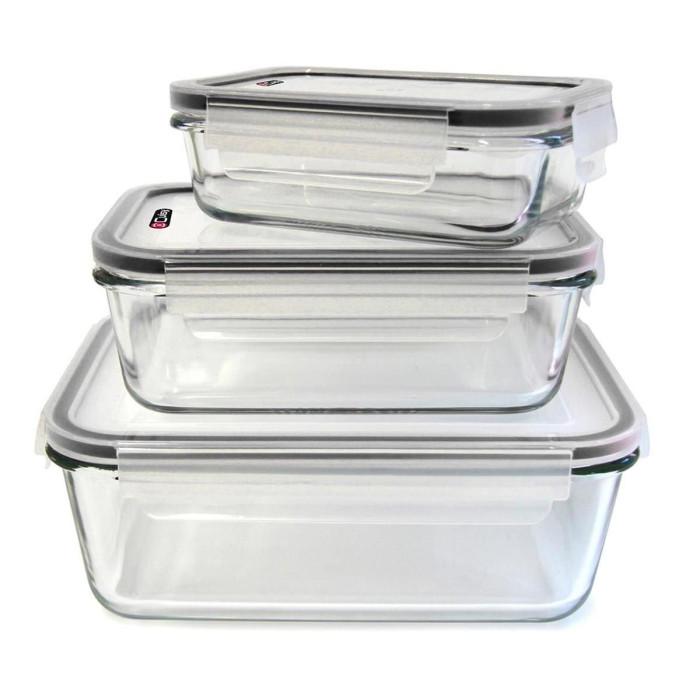 Lot de 3 Plats à Four & Couvercles "Forno" 22cm Transparent | Plat de Cuisson & Four Plat de Cuisson & Four Noir & Blanc