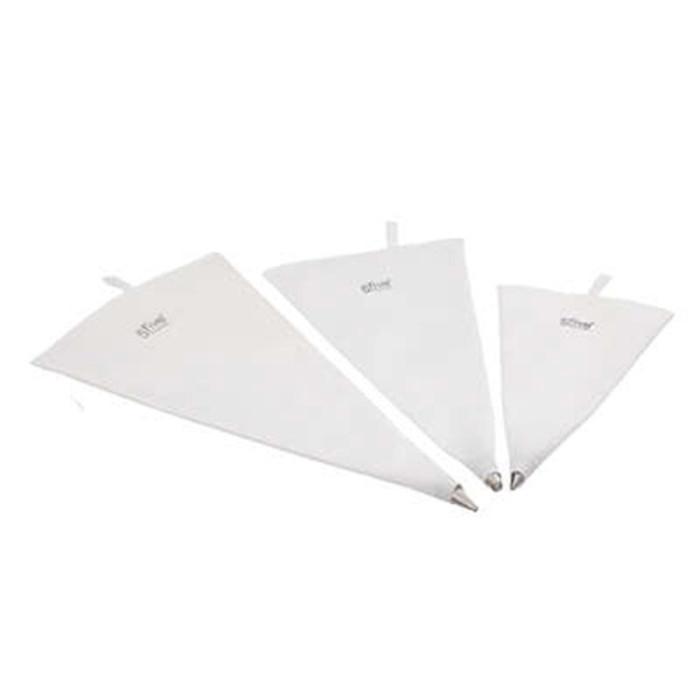 Lot de 3 Poches à Douilles "Réutilisables" 35cm Blanc | Accessoire de Pâtisserie Accessoire de Pâtisserie Accessoire de Pâtisserie