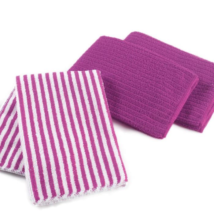 Lot de 3 Torchons Microfibre "Cuistot" 40cm Prune | Torchon & Essuie Main Linge de Cuisine Torchon & Essuie Main