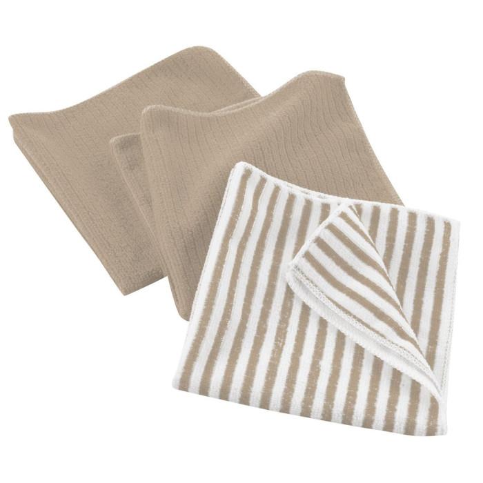 Lot de 3 Torchons Microfibre "Cuistot" 40x40cm Lin | Torchon & Essuie Main Linge de Cuisine Lin