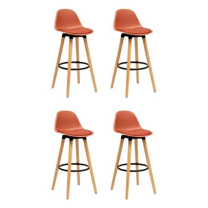 Lot de 4 Tabourets de Bar "Maxon" 91cm Terracotta | Tabouret de bar Cuisine & Bar Tabouret de bar