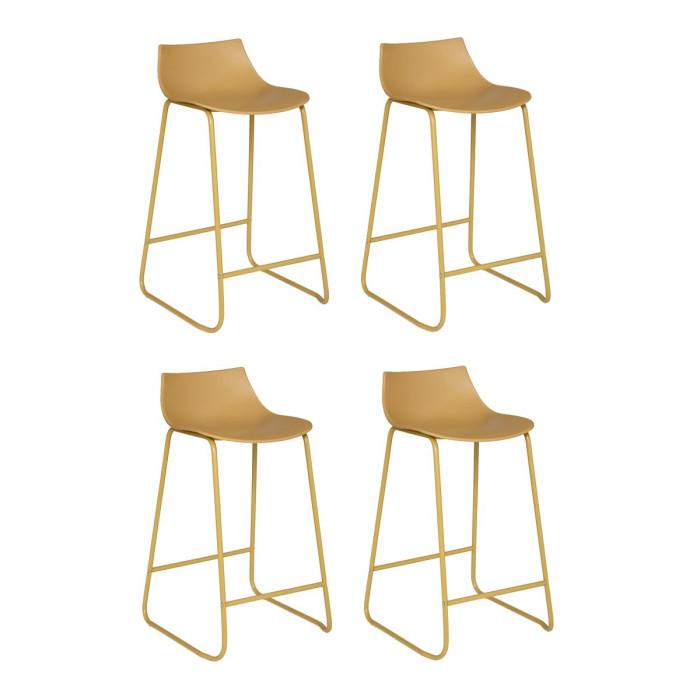 Lot de 4 Tabourets de Bar "Otac" 82cm Ocre | Tabouret de bar Cuisine & Bar Ocre