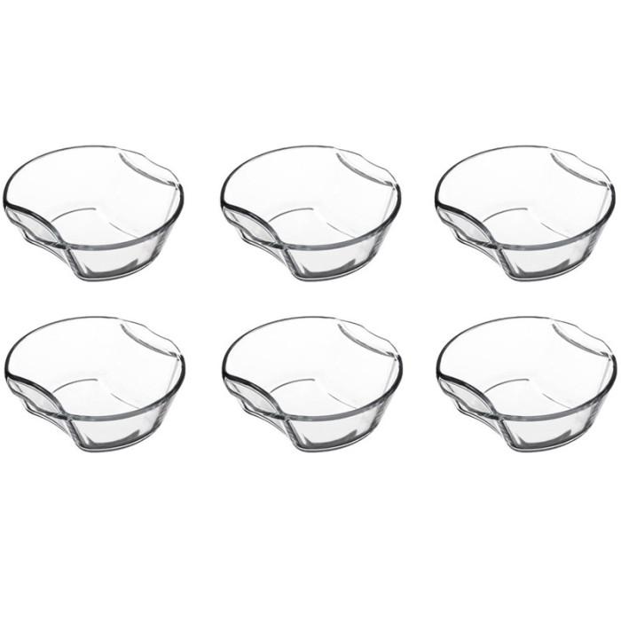 Lot de 6 Mini-Plats Ronds en Verre 16cm Transparent | Plat de Cuisson & Four Plat de Cuisson & Four Plat de Cuisson & Four