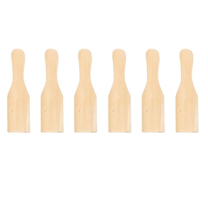 Lot de 6 Spatules à Raclette "Convi" 15cm Naturel | Cuisson Conviviale Cuisson Conviviale Beige