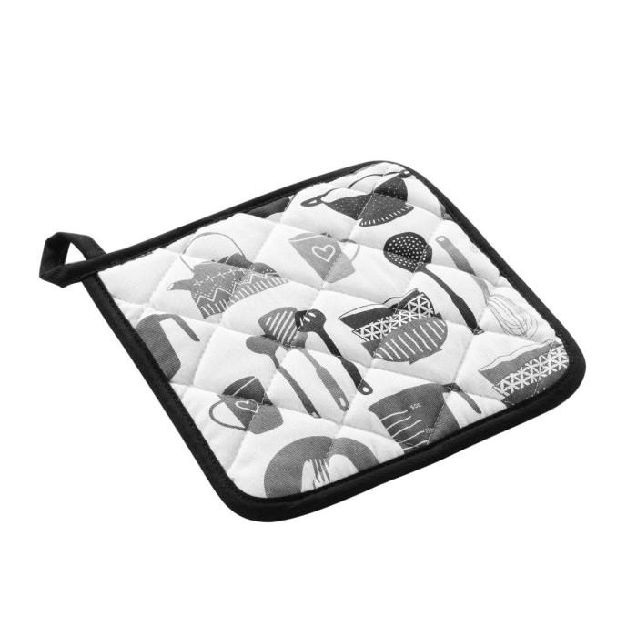 Manique de Cuisine avec Silicone "Kitchen" 19cm Noir | Gant & Manique Gant & Manique Gant & Manique