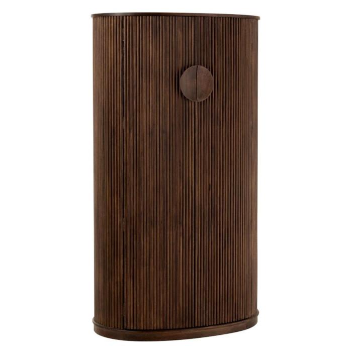 Meuble de Bar Range-Bouteilles "Reyi" 164cm Marron | Table de Bar Cuisine & Bar Marron