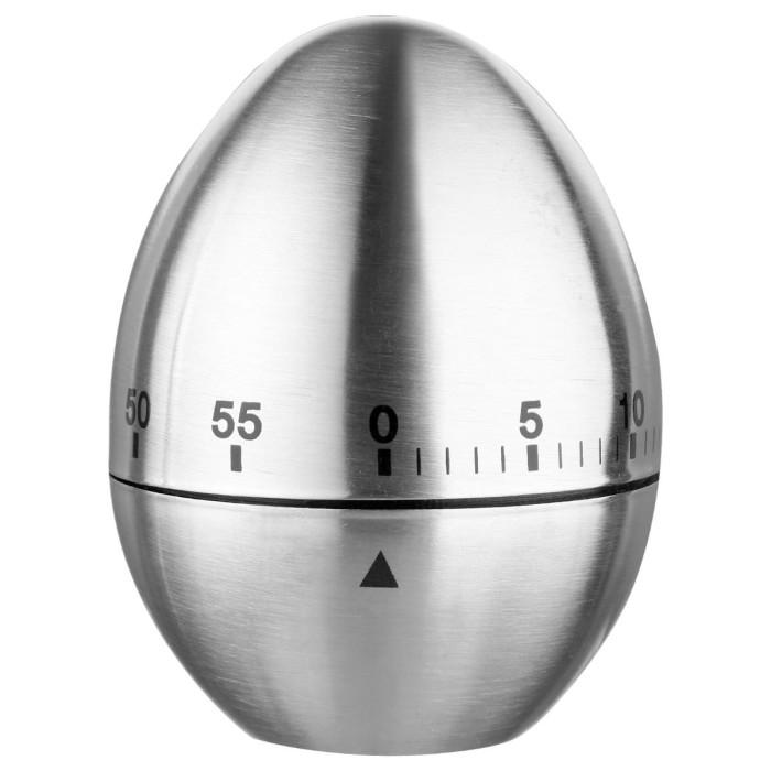 Minuteur Inox "Œuf" 8cm Argent | Minuteur Ustensiles de Cuisine Argent