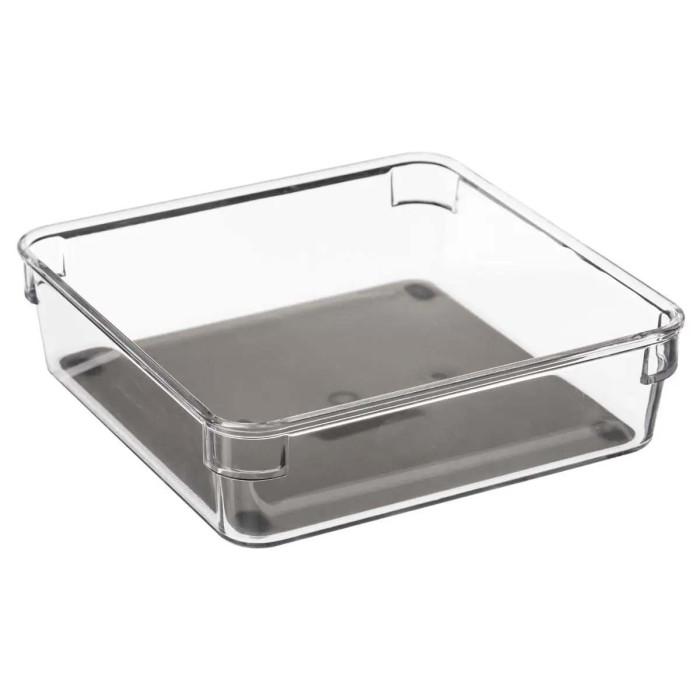 Organisateur de Tiroir "Ted" 16cm Gris Foncé | Range-Couverts Equipement de Cuisine Gris Foncé & Transparent