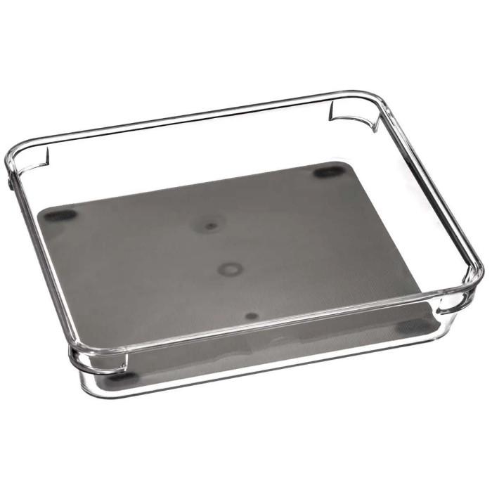 Organisateur de Tiroir "Ted II" 23cm Gris Foncé | Range-Couverts Equipement de Cuisine Gris Foncé & Transparent