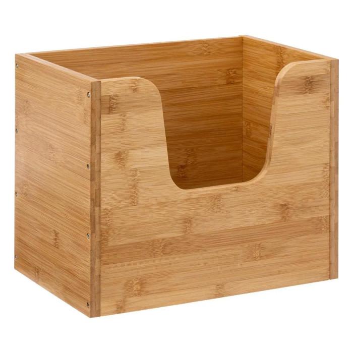 Panier de Rangement Empilable "Bambou" 31cm Naturel | Pot à Ustensiles Equipement de Cuisine Beige