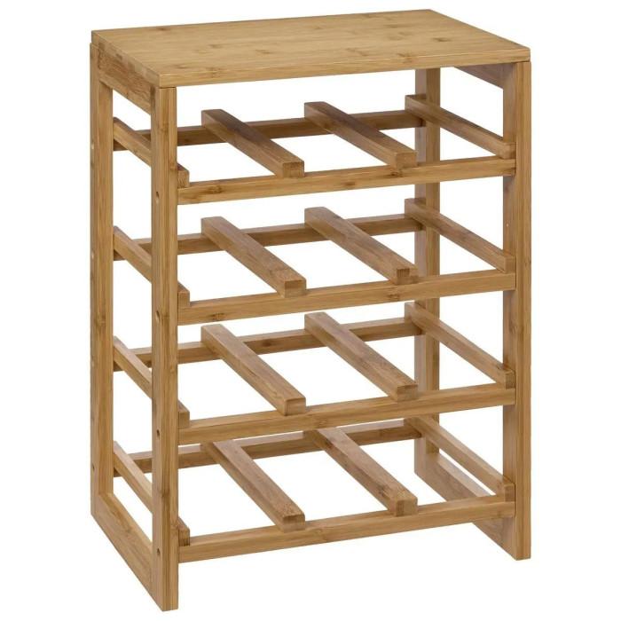 Porte-Bouteilles sur Rack "Linha" 47cm Naturel | Porte-Bouteilles Equipement de Cuisine Naturel