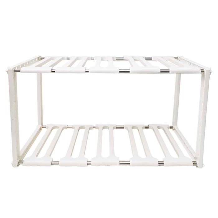 Porte-Ustensiles Extensible "Cuisine" 40-68cm Blanc | Pot à Ustensiles Equipement de Cuisine Blanc