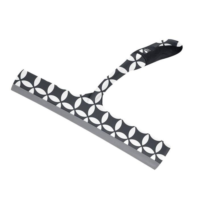 Raclette à Vitre "Geoflower" 24cm Noir & Blanc | Accessoire de Nettoyage Accessoire de Nettoyage Accessoire de Nettoyage