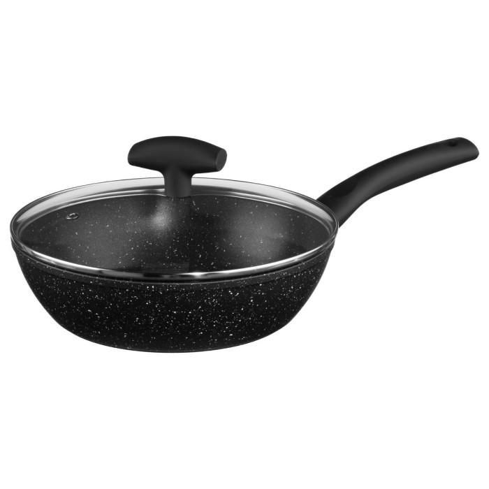 Sauteuse en Aluminium "Couvercle" 24cm Noir | Poêle & Sauteuse Poêle & Sauteuse Noir