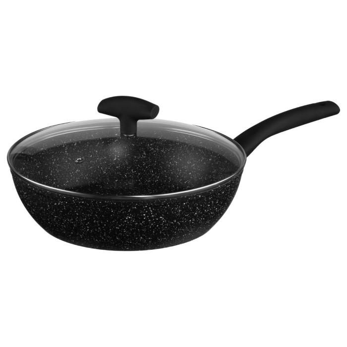 Sauteuse en Aluminium "Couvercle" 28cm Noir | Poêle & Sauteuse Poêle & Sauteuse Noir