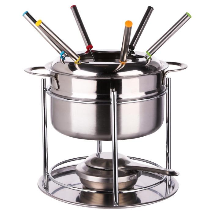 Service à Fondue en Inox 23cm Argent | Cuisson Conviviale Cuisson Conviviale Argent