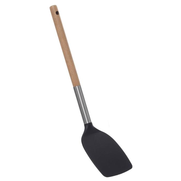 Spatule de Cuisine en Bois "Nyl" 34cm Naturel | Spatule, Fouet & Pinceau Spatule, Fouet & Pinceau Naturel, Noir & Argent