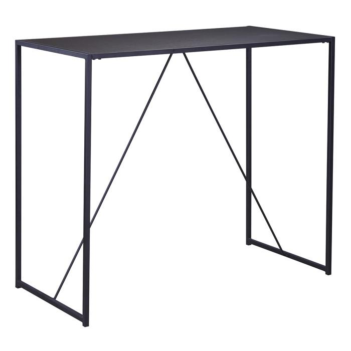 Table de Bar "Brea" 120cm Noir | Table de Bar Cuisine & Bar Noir