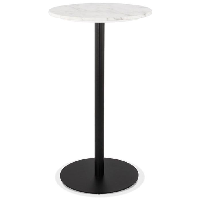 Table de Bar Design "Likona" 106cm Noir & Blanc | Table de Bar Cuisine & Bar Noir & Blanc